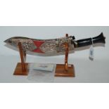 A modern Kukri on stand Condition Report: Available upon request