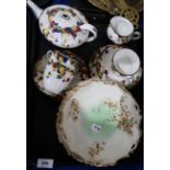 Doulton Honesty pattern teawares including teapot, three cups, two saucers and three plates and
