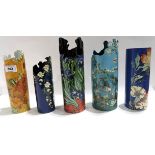 A collection of Beswick Parastone Silhouette d'art vases including Van Gogh Sunflowers, Irises,