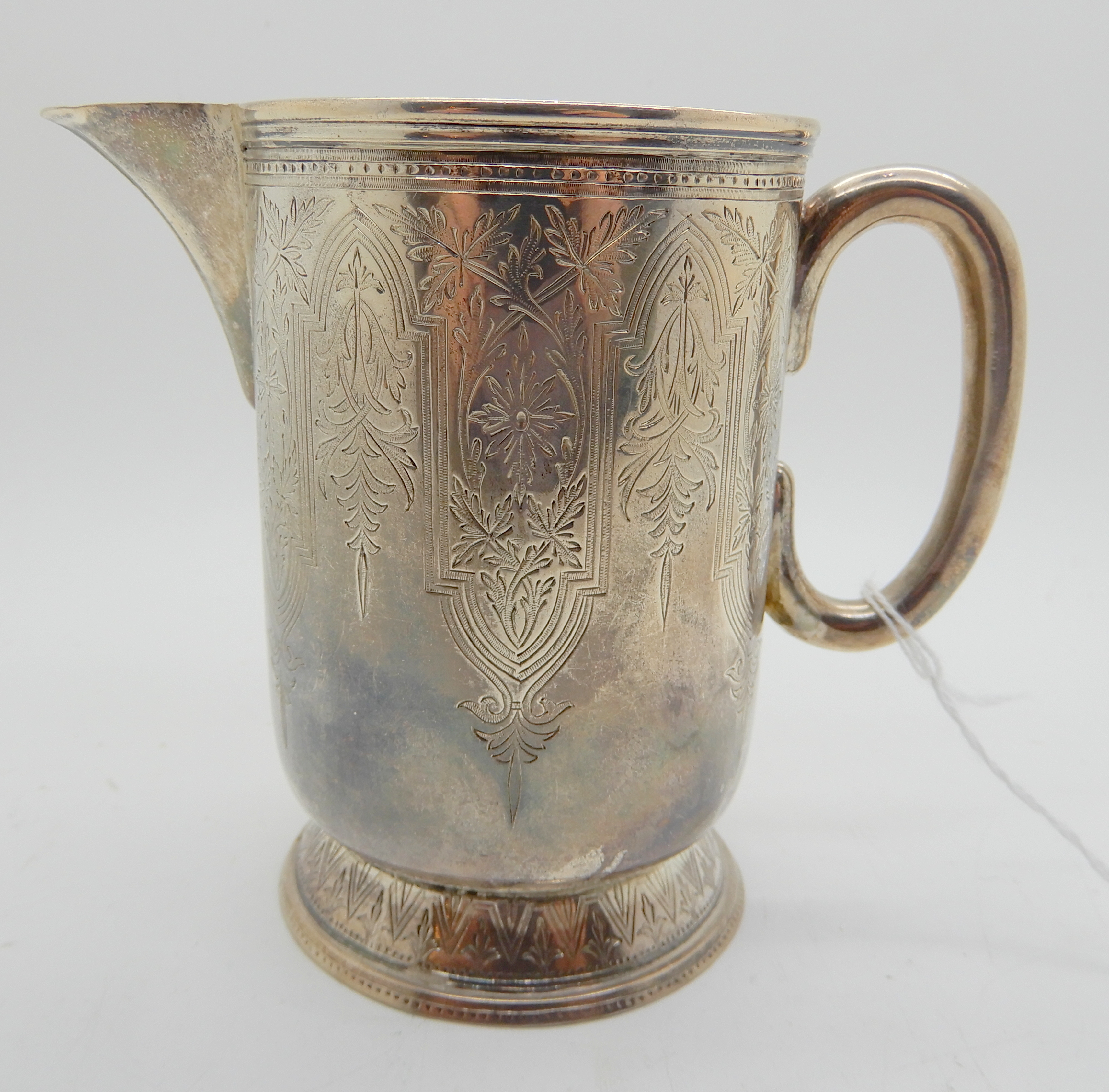 *WITHDRAWN* A Victorian silver jug, Edinburgh 1875, of cylindrical form with foliate and - Image 2 of 6