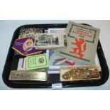 A tray lot including Empire magazines, coin purse, postcards etc Condition Report: Available upon