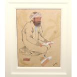 JAHONGIR ASHUROV Scribe, signed, miniature, 10 x 7cm Condition Report: Available upon request