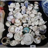 A collection of miniature ceramics including Hammersley, Wedgwood, Spode etc Condition Report: