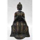 A Thai bronze buddha, 22cm high Condition Report: Available upon request