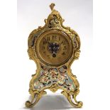 A small champleve enamel clock by Laing, Glasgow with French movement, marked 3735, 22cm Condition