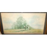 DAVID SHEPHERD Ploughing, signed, print, 50 x 100cm Condition Report: Available upon request
