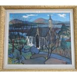 T GORDON MOFFAT The Auld Kirk, signed, oil on canvas, 64 x 77cm Condition Report: Available upon