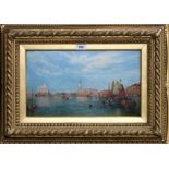 J HOLLAND Grand Canal, Venice, signed, oil on board, 25 x 42cm Condition Report: Available upon