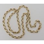 A 9ct gold belcher chain, length 48cm, weight 14.6gms Condition Report: Available upon request