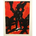 JANET PATTERSON Cave Shadows, Red centre, acrylic, 30 x 21cm Condition Report: Available upon