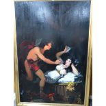 CONTINENTAL SCHOOL - After Francisco Goya, Cupid and Psyche, oil on canvas, 193 x 130cm Condition