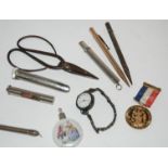 Various pens, pencil, ladies watch, medal etc Condition Report: Available upon request