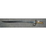 A French bayonet with inscribed blade dated 1871, 68cm overall Condition Report: Available upon