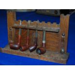 A collection of various pipes, chess set and small collection of coins and bank notes Condition