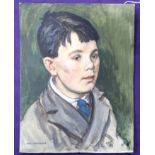 ALEXANDER MACPHERSON VPRSW Portrait of a boy, signed, gouache, 30 x 23cm Condition Report: Available