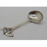 An Arts & Crafts silver caddy spoon, Edinburgh 1941, 10.5cm long Condition Report: Available upon