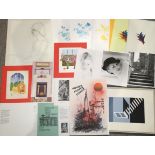 PORTFOLIO of unframed works on paper (a lot) Condition Report: Available upon request
