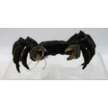 A Japanese bronze figure of a crab, 12cm Condition Report: