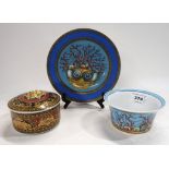 A Rosenthal Versace les tresors de la mer plate, 18cm diameter with box, a matching bowl, and a