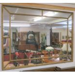 A gilt wall mirror, 85cm x 115cm Condition Report: Available upon request