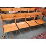 A pair of four seater folding benches, 75cm high x 185cm wide (2) Condition Report: Available upon