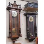 Two Vienna style wall clocks (2) Condition Report: Available upon request