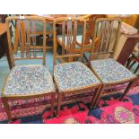 A set of three mahogany parlour chairs (3) Condition Report: Available upon request