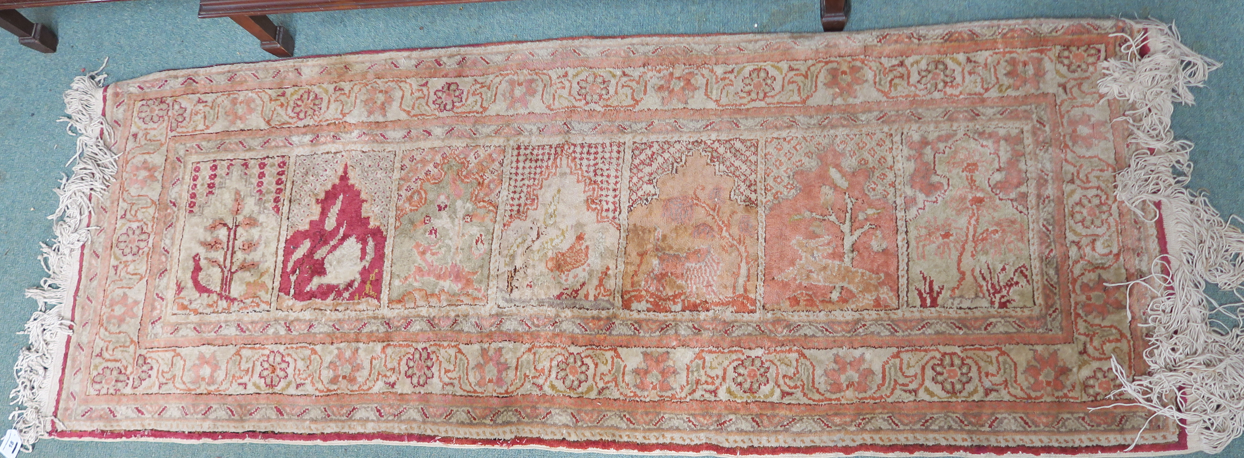 Two Eastern style rugs, 122cm x 82cm and an Eastern style runner, 154cm x 61cm (3) Condition Report: - Image 2 of 6