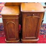 Two Victorian mahogany bedside cabinets (2) Condition Report: Available upon request