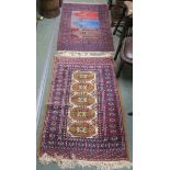 Two Eastern style rugs, 122cm x 82cm and an Eastern style runner, 154cm x 61cm (3) Condition Report: