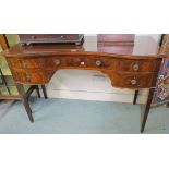 A mahogany sideboard, 89cm high x 134cm wide x 55cm deep Condition Report: