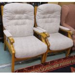 Two upholstered armchairs (2) Condition Report: Available upon request