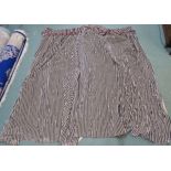 A pair of striped curtains 255cm drop x 264cm wide and a single curtain 164cm drop x 390cm wide (