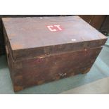 A large metal lined wood trunk Provenance: The Late Dr Helen. E. C. Cargill Thompson Condition