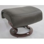 An Ekorness Stressless brown leather stool Condition Report: Available upon request