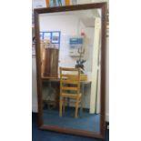 A large mahogany wall mirror, 163cm x 92cm Condition Report: