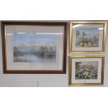 Two prints by H Barnoin, Le Port De Concarneau (Bretagne) and Le Marche Du Faquet ,22cm high x