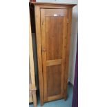 A modern pine hall robe with single door, 183cm high x 63cm wide x 46cm deep Condition Report: