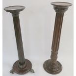 Two mahogany pedestals, 98cm high and 103cm high (2) Condition Report: