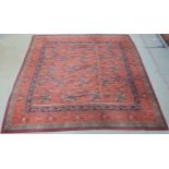 A pink ground Chinese style carpet, 265cm x 268cm Provenance: The Late Dr Helen. E. C. Cargill