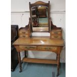 A walnut dressing table with mirror, 160cm high x 106cm wide x 52cm deep Condition Report: