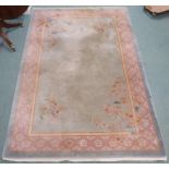 A light green ground wool rug, 280cm x 184cm Condition Report: Available upon request