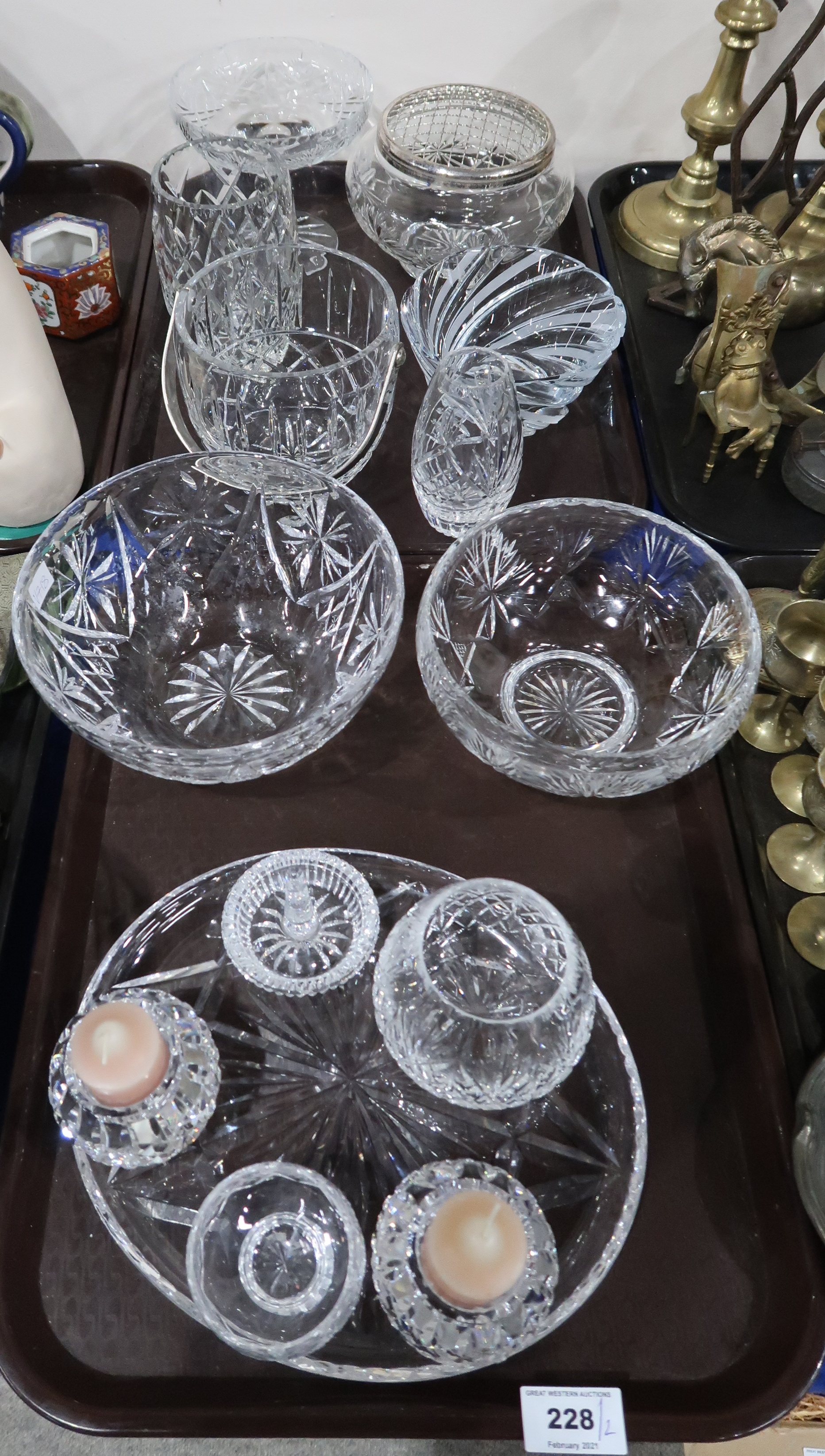 Assorted cut glass and crystal including Brierley, Webb Corbett and Edinburgh Condition Report: