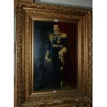BRITISH SCHOOL King George V oil on canvas, 76 x 50cm and MODERN SCHOOL Gen John