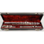 A Boosey and Hawkes Edgware flute with case Condition Report: Available upon request