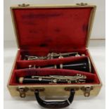 A Selmer Console clarinet in a vintage shagreen case Condition Report: Available upon request