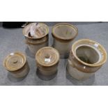 Assorted stoneware storage jars Provenance: The Late Dr Helen. E. C. Cargill Thompson Condition