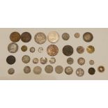 A collection of antique GB coins - Charles I penny, Elizabeth I threepence 1565, Henry VIII 1/2