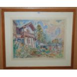 ALEXANDER GRAHAM MUNRO Dhivach Lodge, signed, watercolour, 47 x 62cm Condition Report: Not available