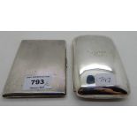 A lot comprising two silver cigarette cases, 317gms Condition Report: Not available for this lot